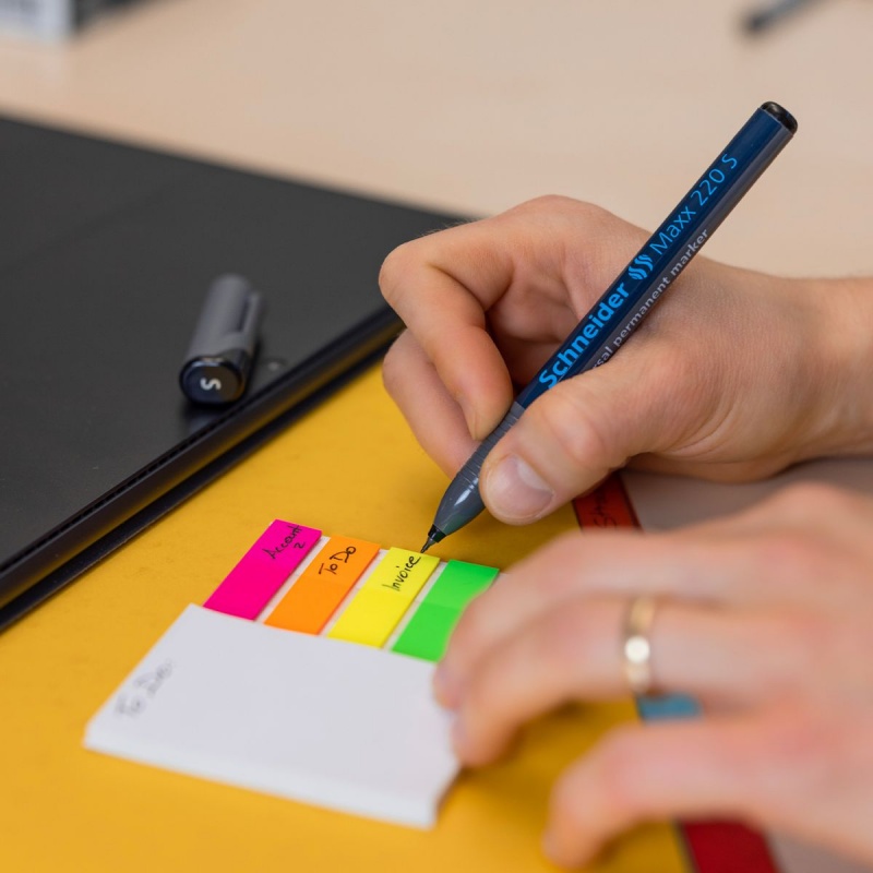 Zestaw foliopisów permanentnych SCHNEIDER Maxx 220, S, 0,4 mm, 4 szt., miks kolorów