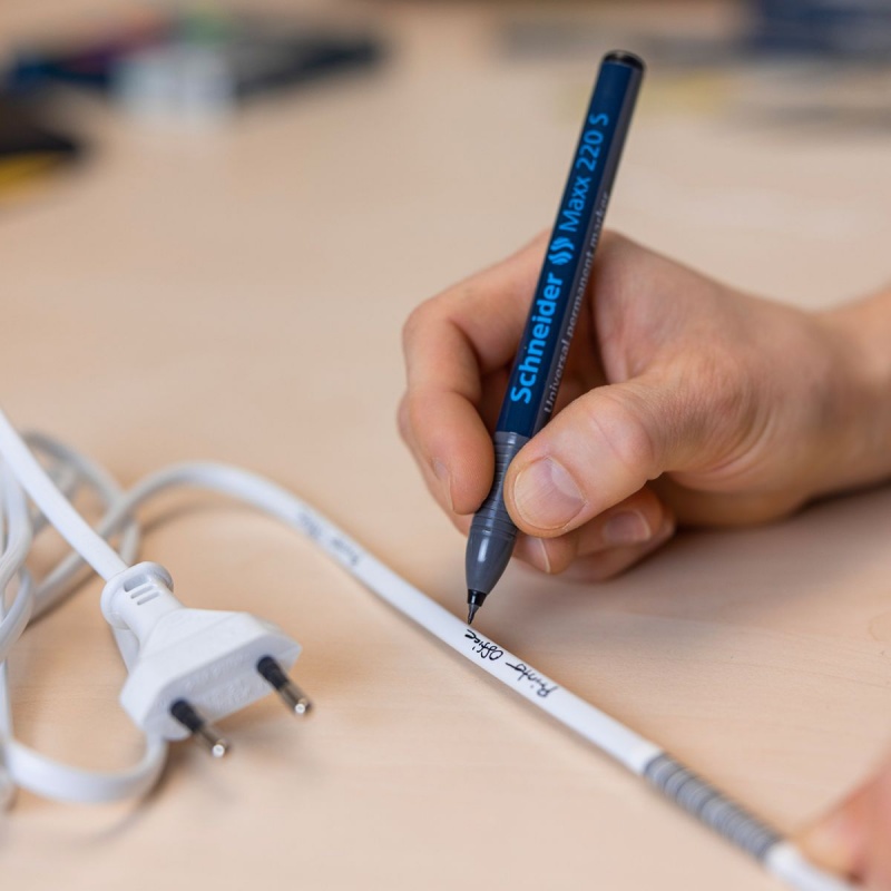 Zestaw foliopisów permanentnych SCHNEIDER Maxx 220, S, 0,4 mm, 4 szt., miks kolorów