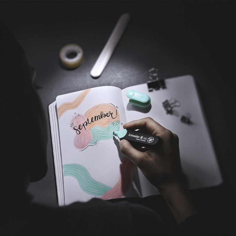 Zestaw zakreślaczy SCHNEIDER Job Pastel, 1-5 mm, 6 szt., mix kolorów