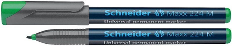 Foliopis permanentny SCHNEIDER Maxx 224, M, 1,0 mm, zielony