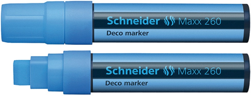 Marker kredowy SCHNEIDER Maxx 260 Deco, 5-15 mm, jasnoniebieski