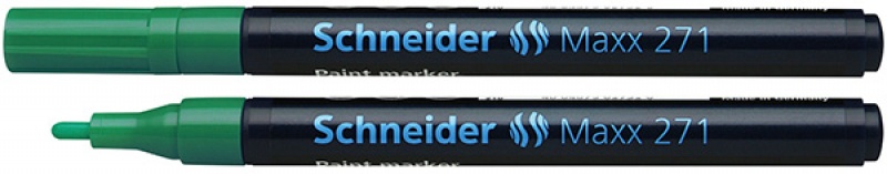 Marker olejowy SCHNEIDER Maxx 271, okrągły, 1-2 mm, zielony