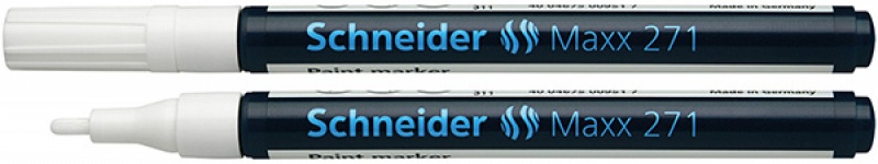 Marker olejowy SCHNEIDER Maxx 271, okrągły, 1-2 mm, biały