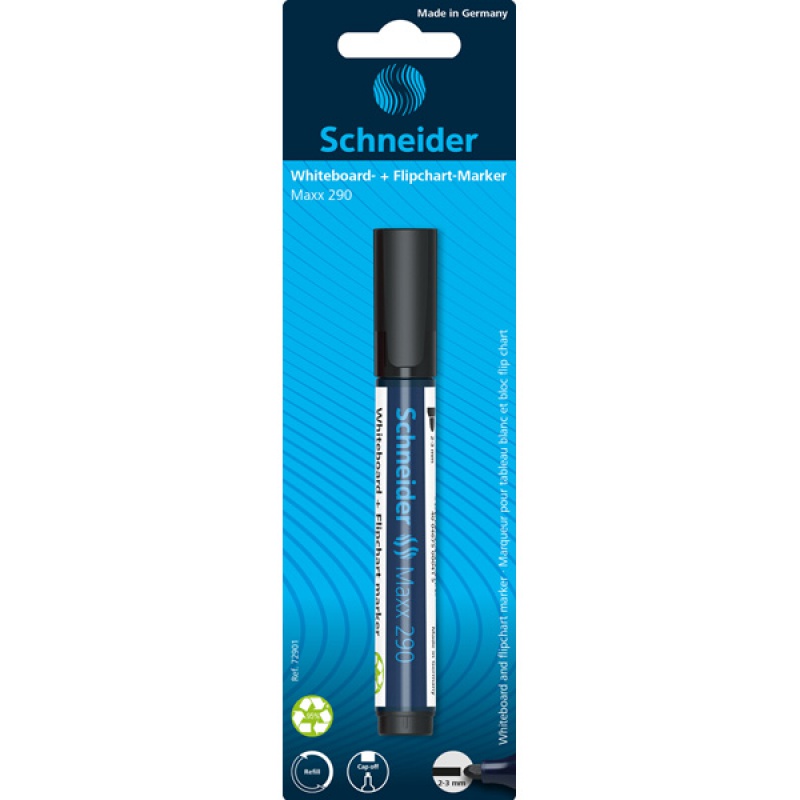 Marker do tablic SCHNEIDER Maxx 290, okrągły, 2-3mm, blister, czarny