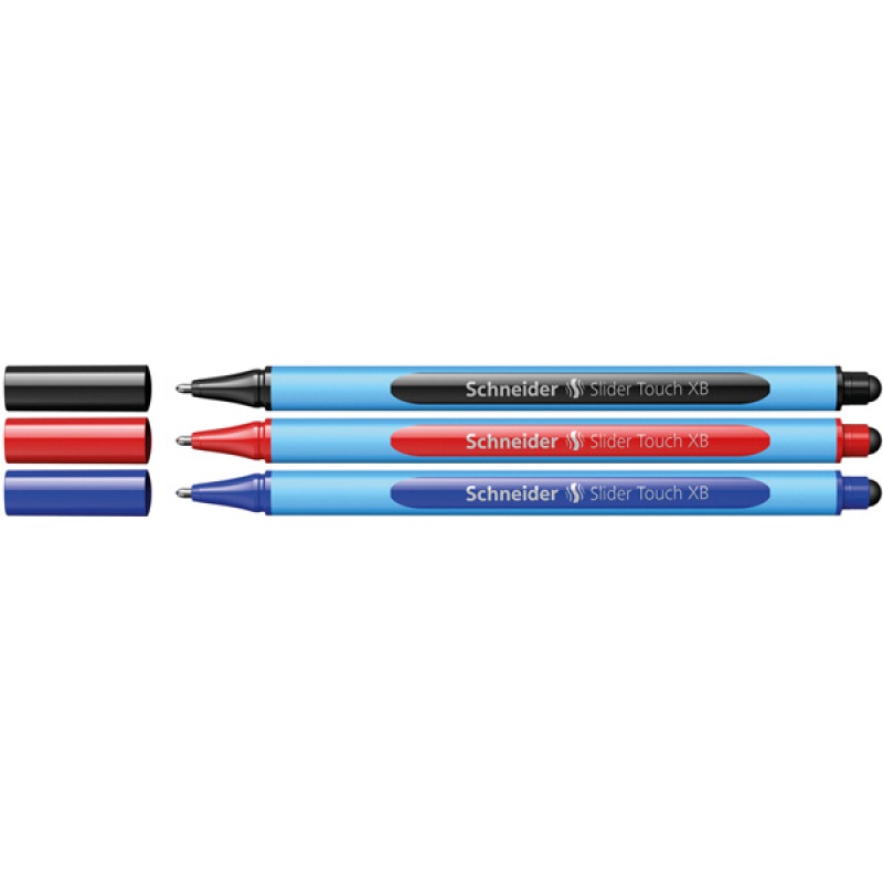 Długopis SCHNEIDER Slider Edge, XB 1,4mm, 3 szt., blister, mix kolorów