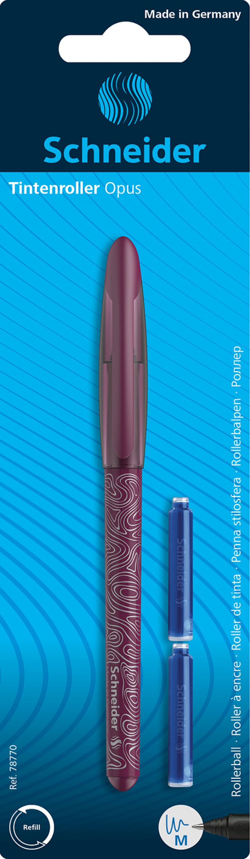 Pióro kulkowe SCHNEIDER Opus, M, blister, mix kolorów