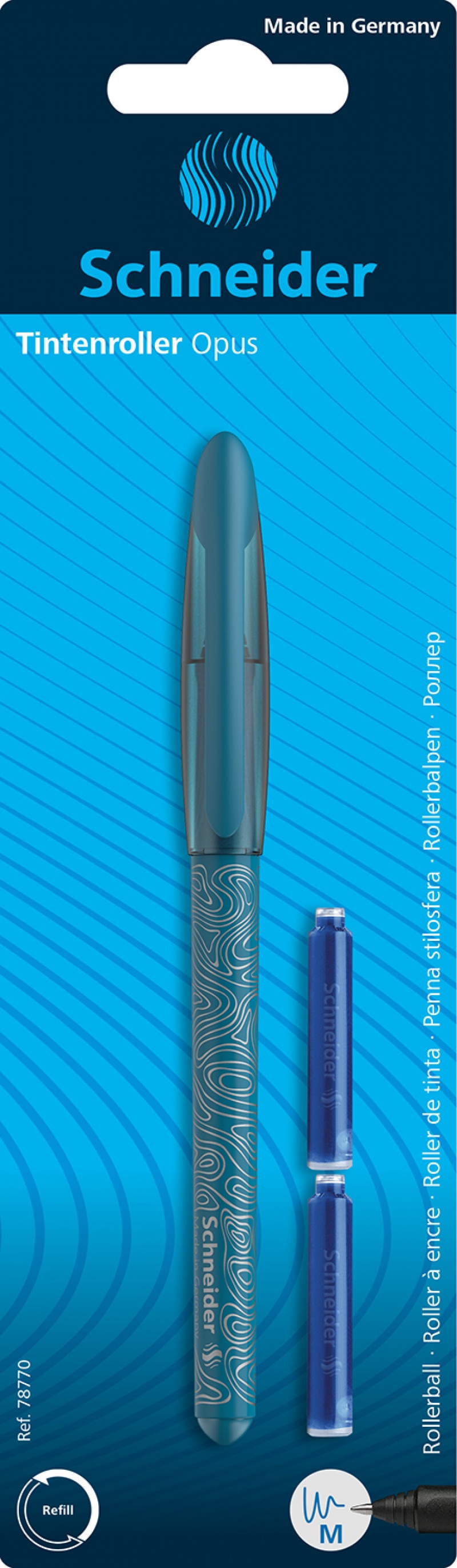 Pióro kulkowe SCHNEIDER Opus, M, blister, mix kolorów