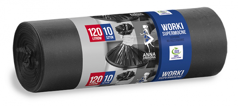 Worki na śmieci ANNA ZARADNA, supermocne, 120 l, 10 szt.