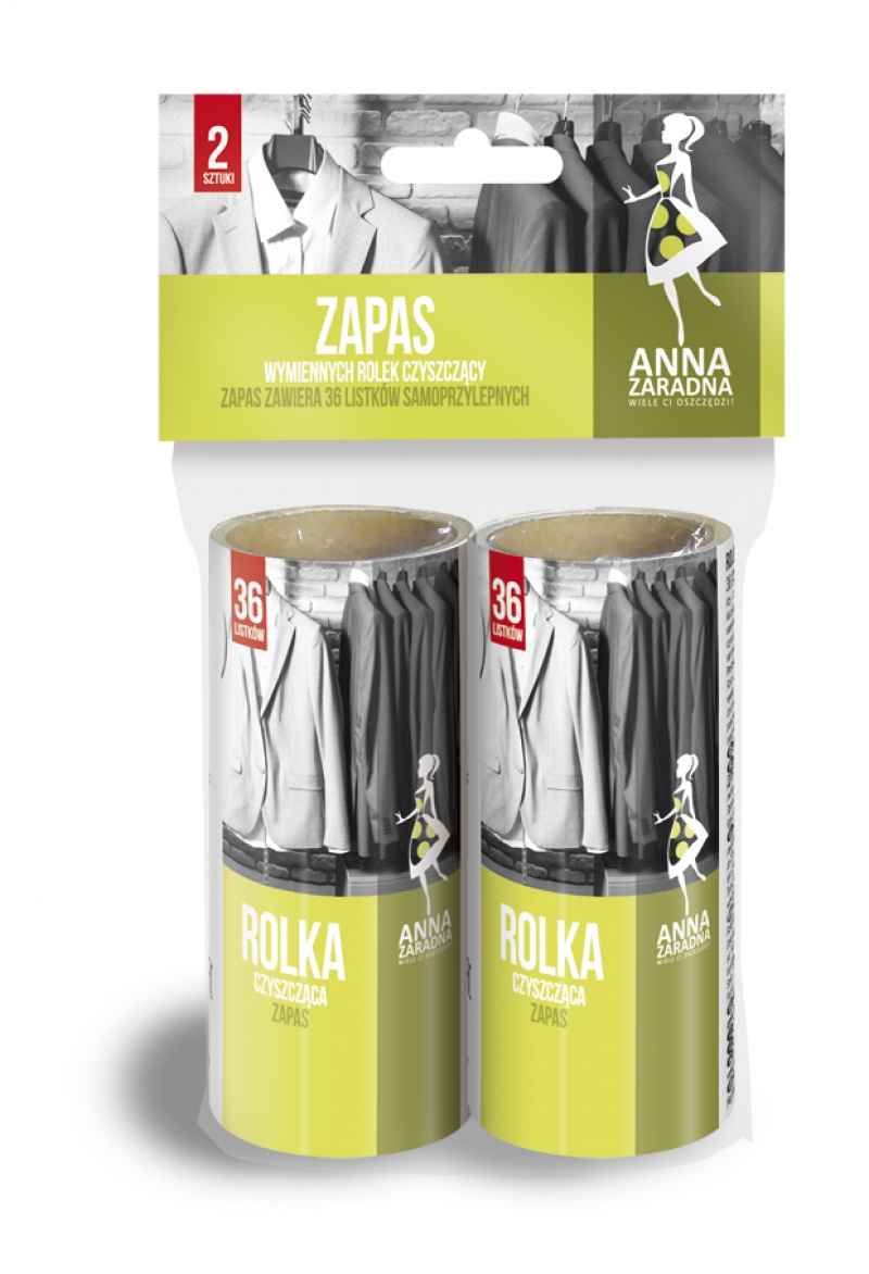 Zapas wymiennych rolek czyszczących ANNA ZARADNA, 2 szt.