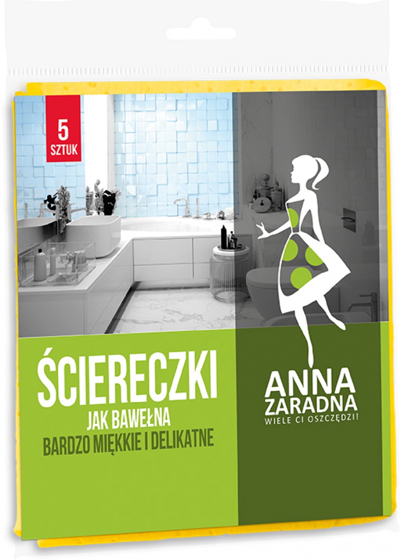 Ściereczki jak bawełna ANNA ZARADNA, 5szt.