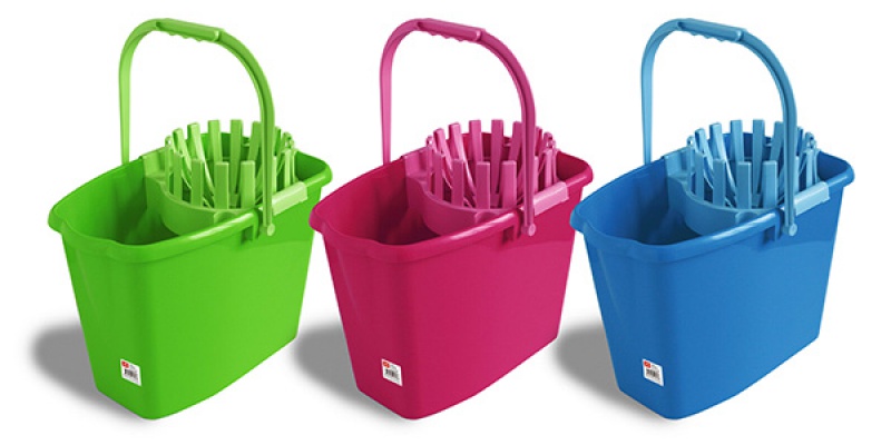 Wiadro ANNA ZARADNA, z wyciskaczem, 10 l, niebieskie