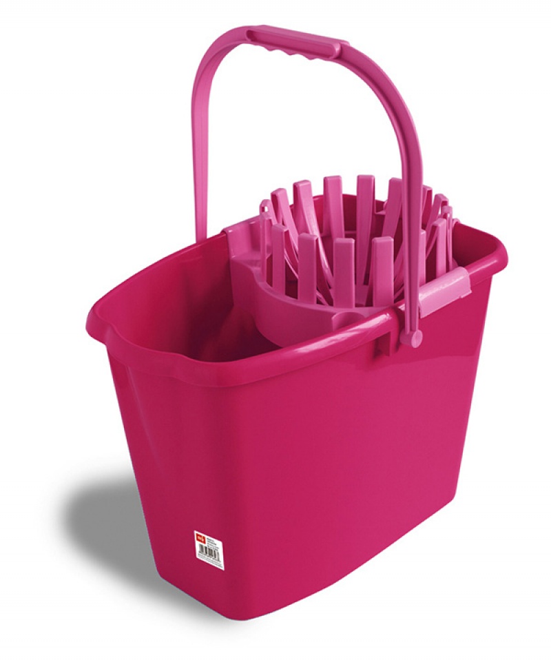 Wiadro ANNA ZARADNA, z wyciskaczem, 10 l, niebieskie