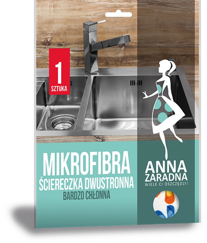 Mikrofibra ściereczka dwustronna ANNA ZARADNA, 1 szt.