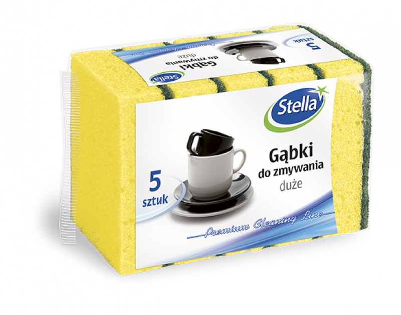 Gąbki do zmywania STELLA, duże, 5 szt.