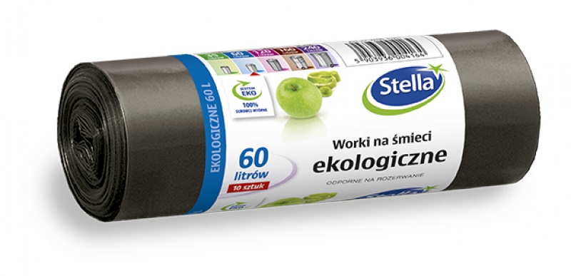 Worki na śmieci STELLA, ekologiczne, 60 l, 10 szt.