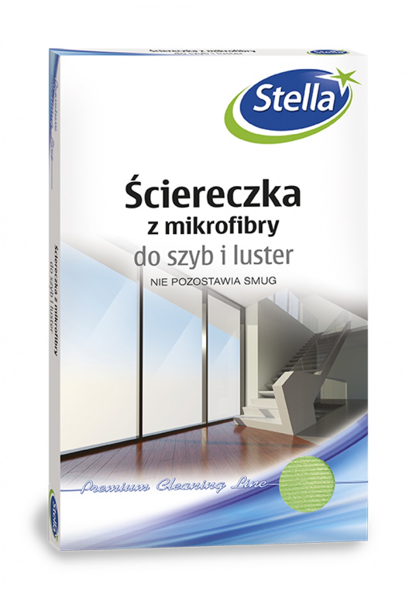 Ściereczka z mikrofibry STELLA, do szyb i luster, 1 szt.