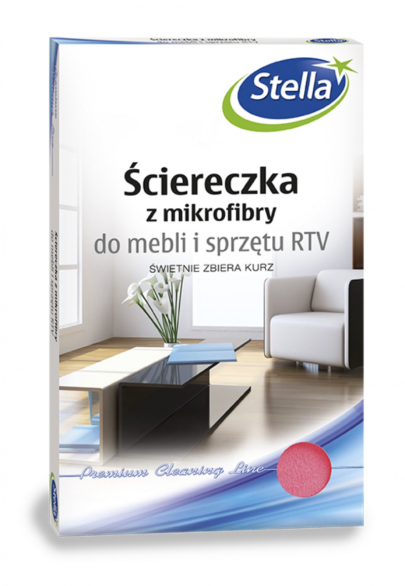 Ściereczka z mikrofibry STELLA, do mebli i sprzętu RTV, 1 szt.