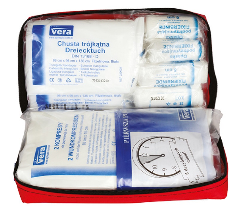 Apteczka uniwersalna CERVA, w wodoodpornej saszetce