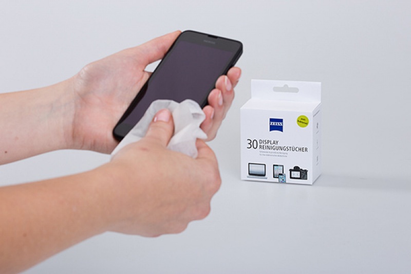Chusteczki do czyszczenia ekranów, tabletów i laptopów ZEISS, 10 szt., białe