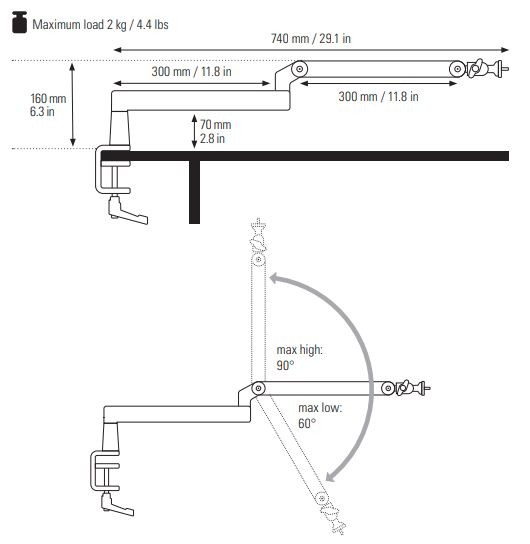 Uchwyt Wave Mic Arm (Low Profile)