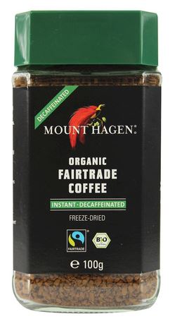 KAWA ROZPUSZCZALNA BEZKOFEINOWA FAIR TRADE BIO 100 g MOUNT HAGEN