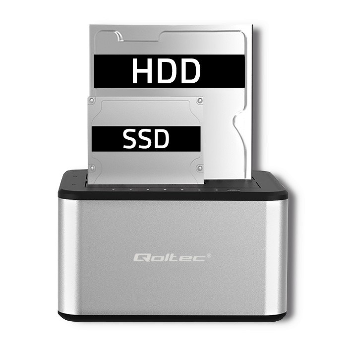 Stacja dokująca dysków 2xHDD/SSD | 2.5"/3.5" SATA | USB 3.0 |    Klonowanie