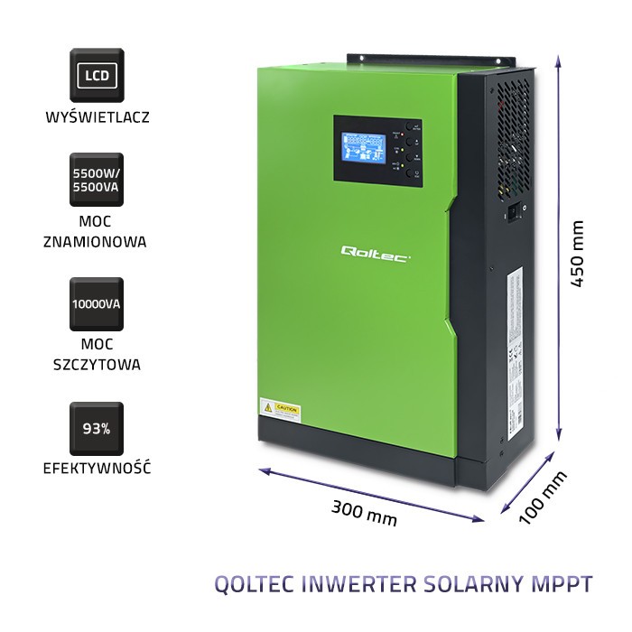 Hybrydowy inwenter solarny Off-Grid 5,5kW | 100A | 48V | MPPT |  Sinus