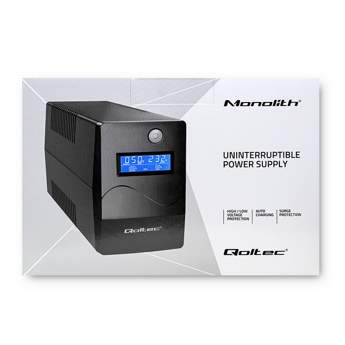 Zasilacz awaryjny UPS | Monolith | 850VA | 480W | LCD | USB |    RJ45