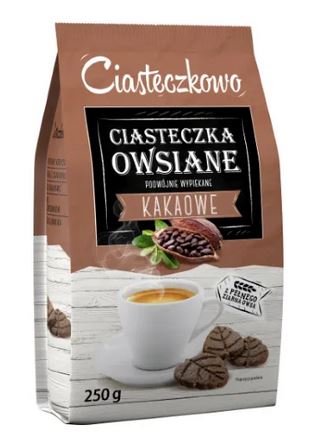 Ciasteczkowo Ciasteczka Owsiane Kakaowe 250g
