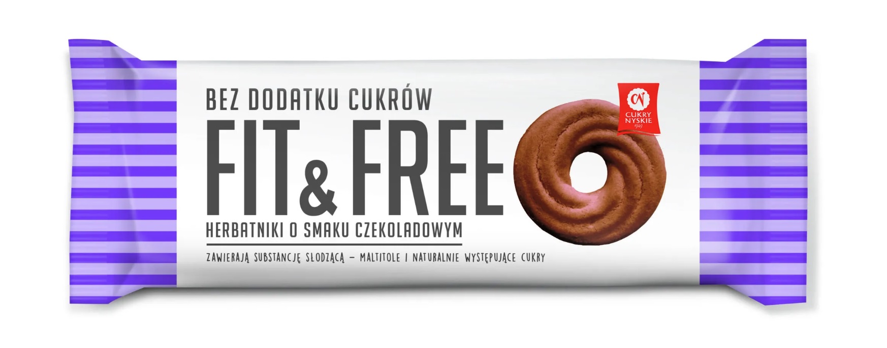 Herbatniki Fit&Free o smaku czekoladowym 120 g Cukry Nyskie