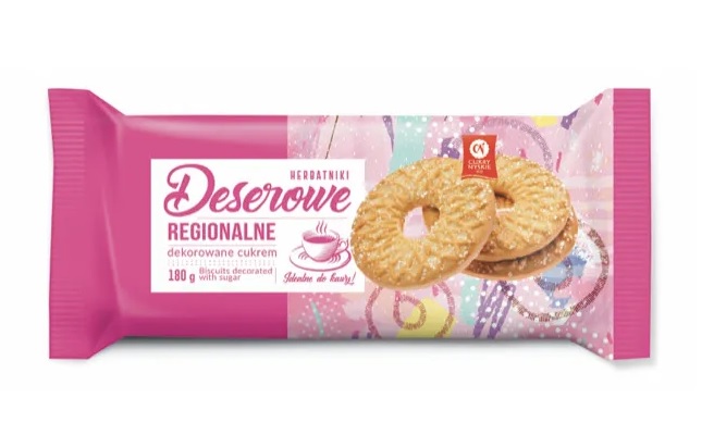 Cukry Nyskie Herbatniki Regionalne Deserowe dekorowane cukrem 180 g
