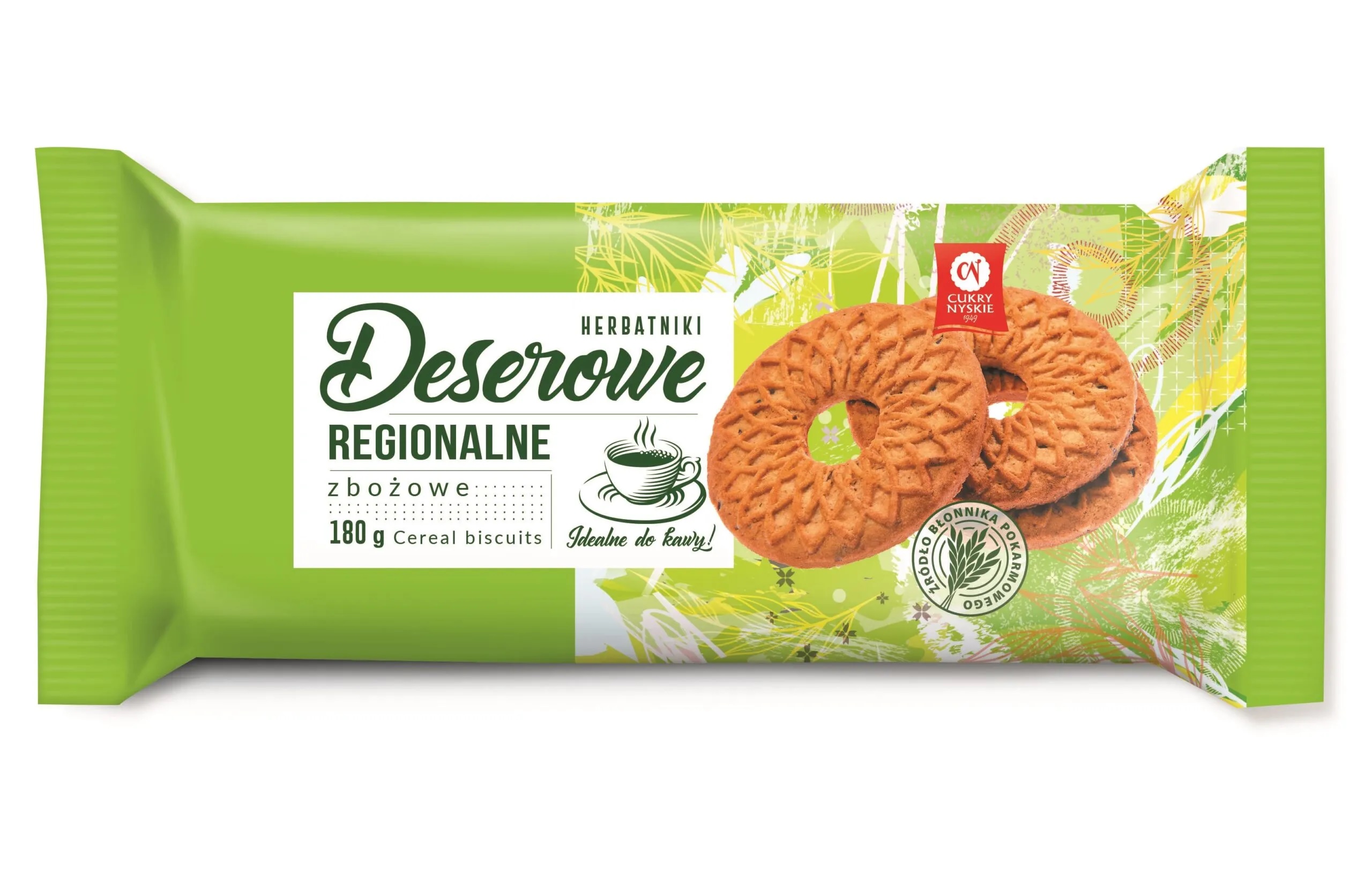 Cukry Nyskie Herbatniki Regionalne Deserowe zbożowe 180 g
