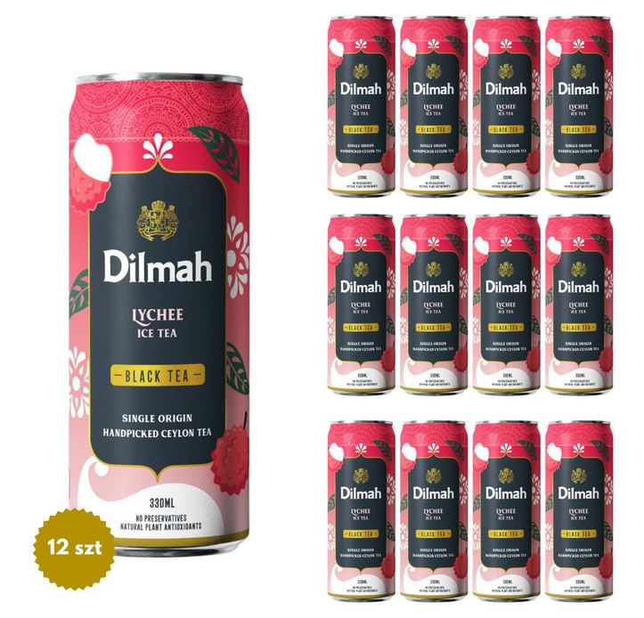 Herbata Dilmah Lychee Black Ice Tea 0,33ml 12szt.