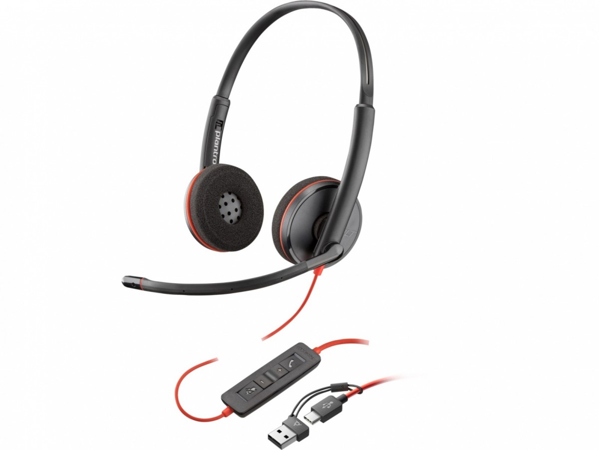 Słuchawki Blackwire 3220 Stereo USB-C Headset +USB-C/A Adapter 8X228A ; 8X228A6