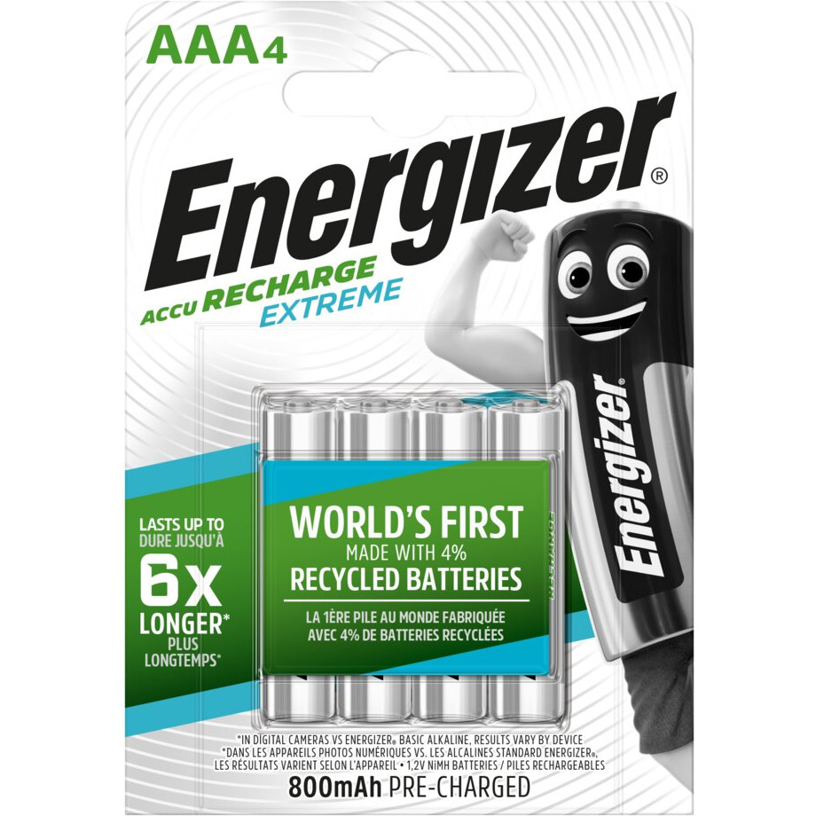 Baterie akumulatorki HR03 AAA (4szt) 800mAh ENERGIZER