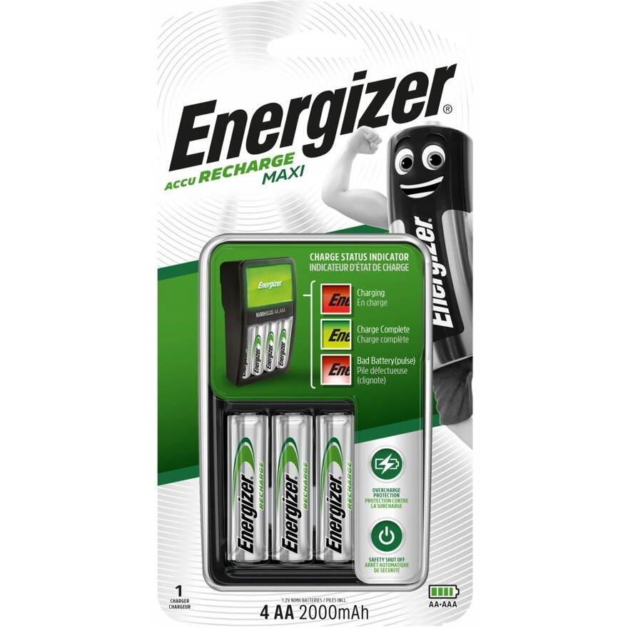 Ładowarka MAXI z czterema akumulatorami AA 2000 mAh ENERGIZER