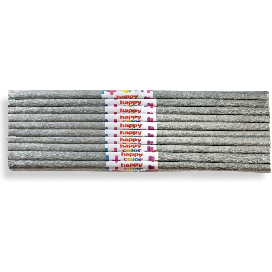 Bibuła marszczona 50x200cm srebrna 5020-81 HAPPY COLOR