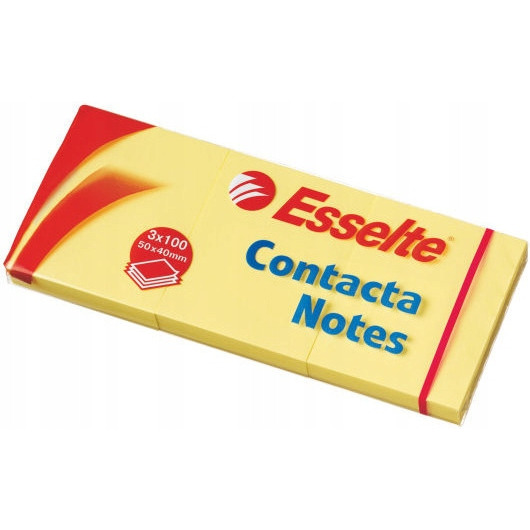 Bloczki samoprzylepne ESSELTE 40x50mm żółte (3szt.) 100k 83012