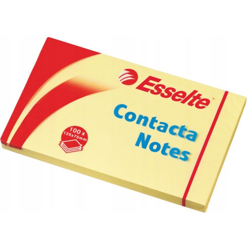 Bloczki samoprzylepne ESSELTE 75x125mm żółte 100k 83001