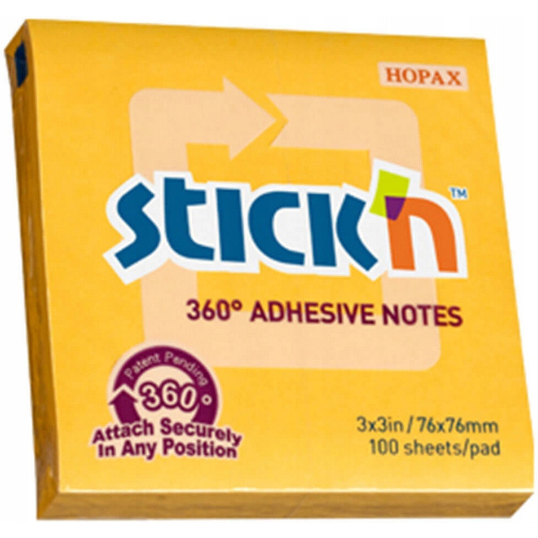 Bloczek STICK"N 76x76mm 360stopni ciemnożółty 21551