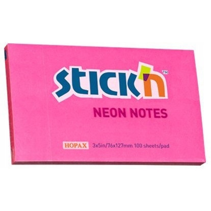 Bloczek STICK"N 127x76mm ciemnoróżowy neonowy 100k 21169 STICK"N