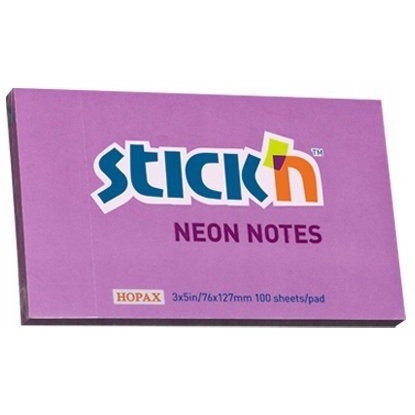 Bloczek STICK"N 127x76mm fioletowy neonowy 100k 21100k 214 STICK"N