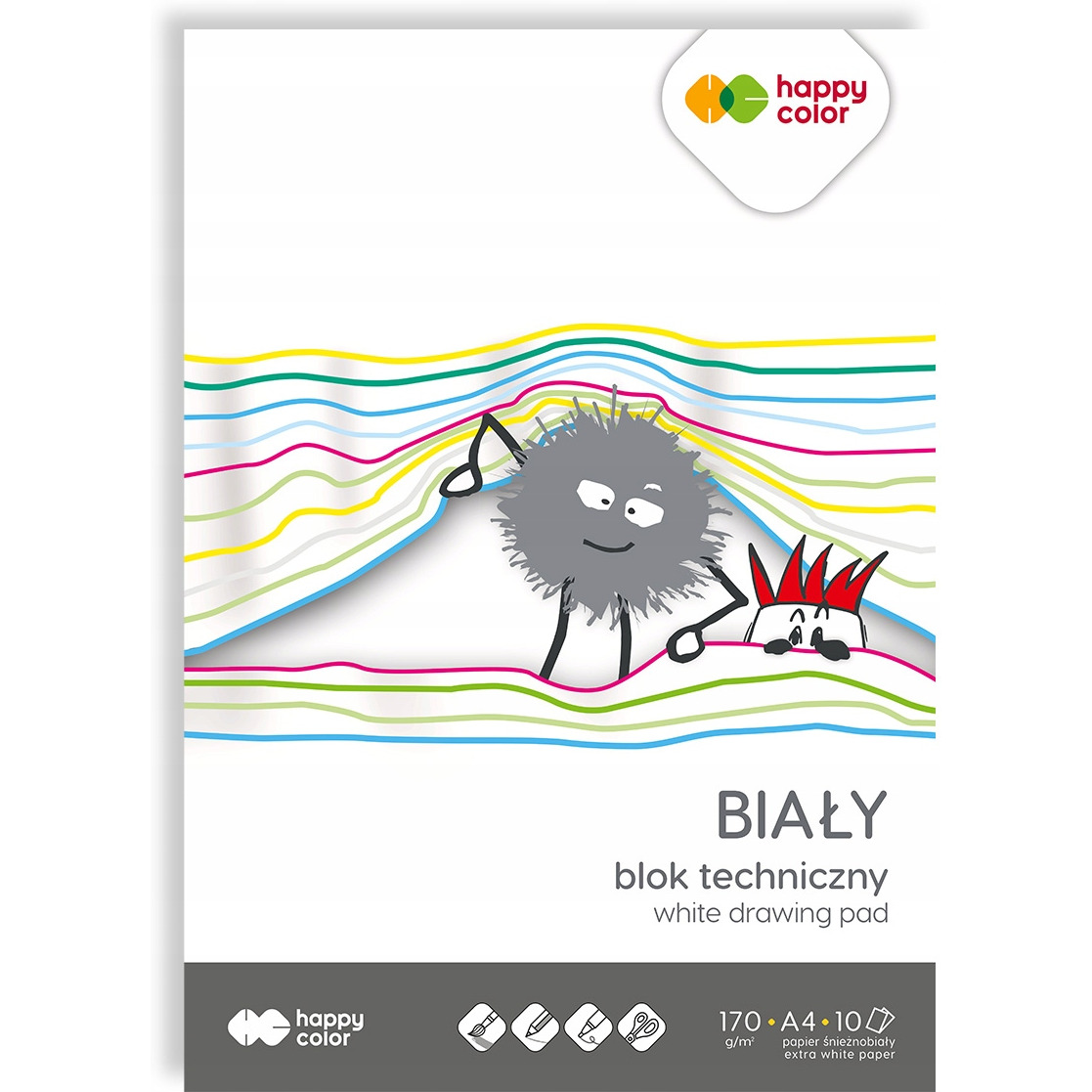 Blok techniczny biały 170g A4 HAPPY COLOR 3550 2030-0