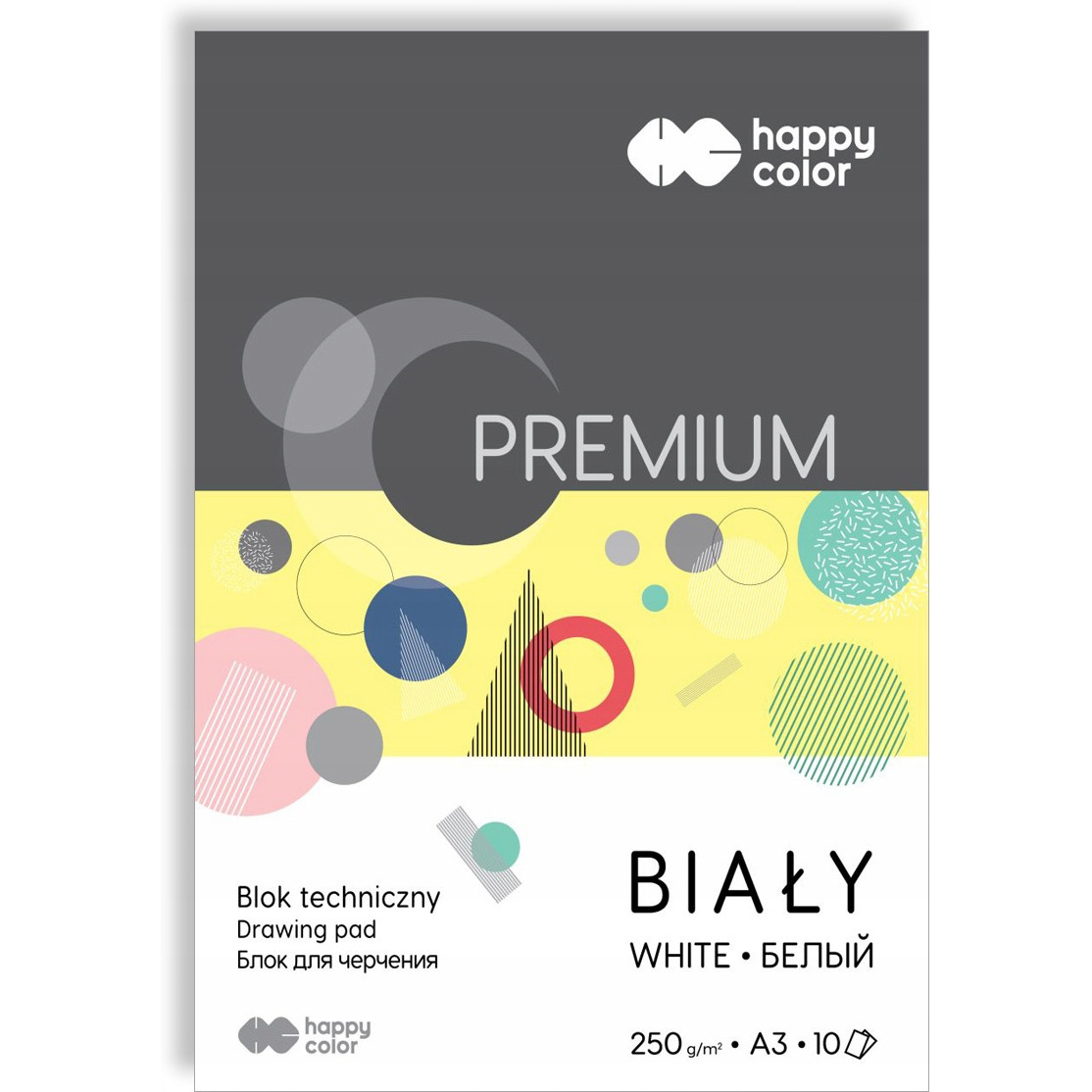 Blok techniczny biały 250g A3 HAPPY COLOR 3725 3040-0