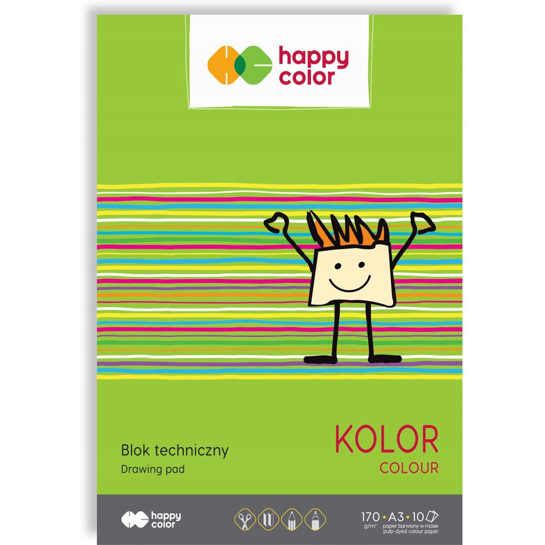 Blok techniczny kolor 170g A3 HAPPY COLOR 3550 3040-09