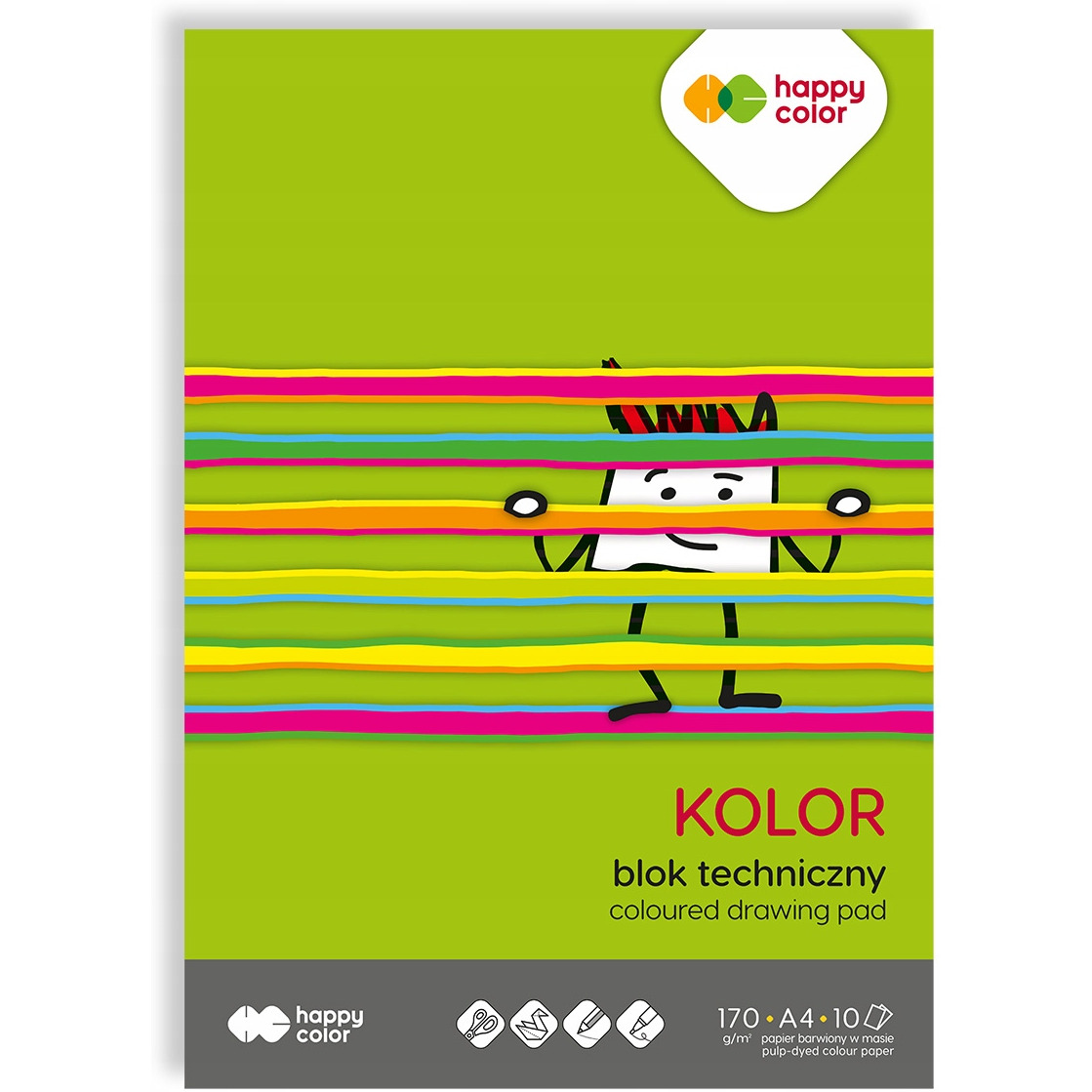 Blok techniczny kolor 170g A4 HAPPY COLOR 3550 2030-09