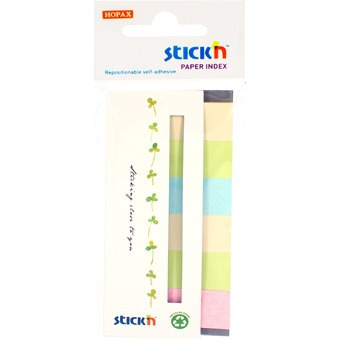 Zakładki papierowe 45x15mm 6 kolorów ECO 180 kartek STICK"N