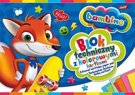 Blok tech kolor BAMBINO a4 10 kar