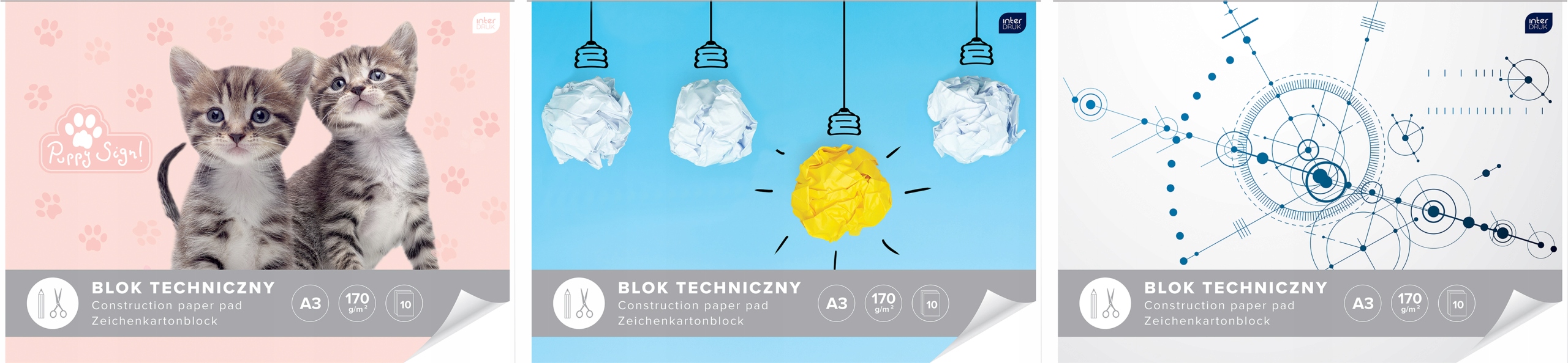 Blok techniczny A3 INTERDRUK
