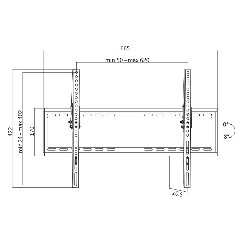 Uchwyt ścienny 37-70 LCD/LED VESA, max. 35kg